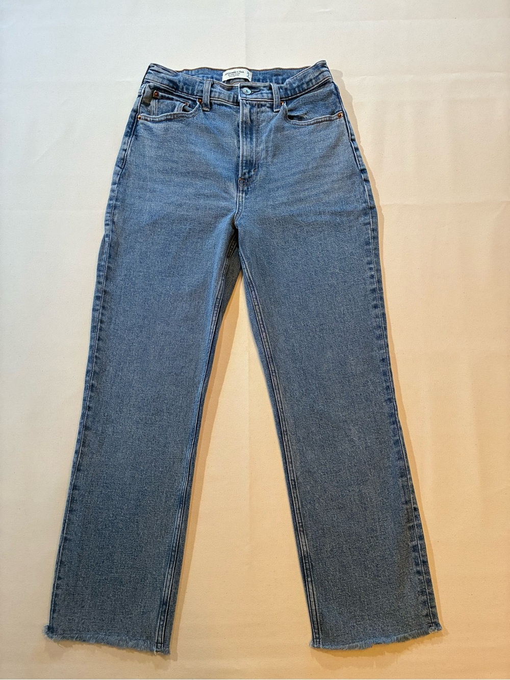 Abercrombie & Fitch Curve Love Ultra High Rise Ankle Straight 27 4